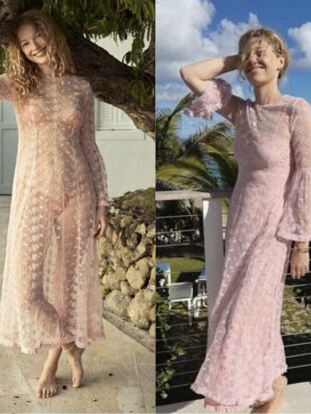 Doen Pink Lace Maxi Dress - Picture 8 of 8
